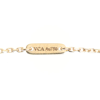 Van Cleef & Arpels 18K Yellow Gold Mother of Pearl Sweet Alhambra Pendant Necklace 6 of 7