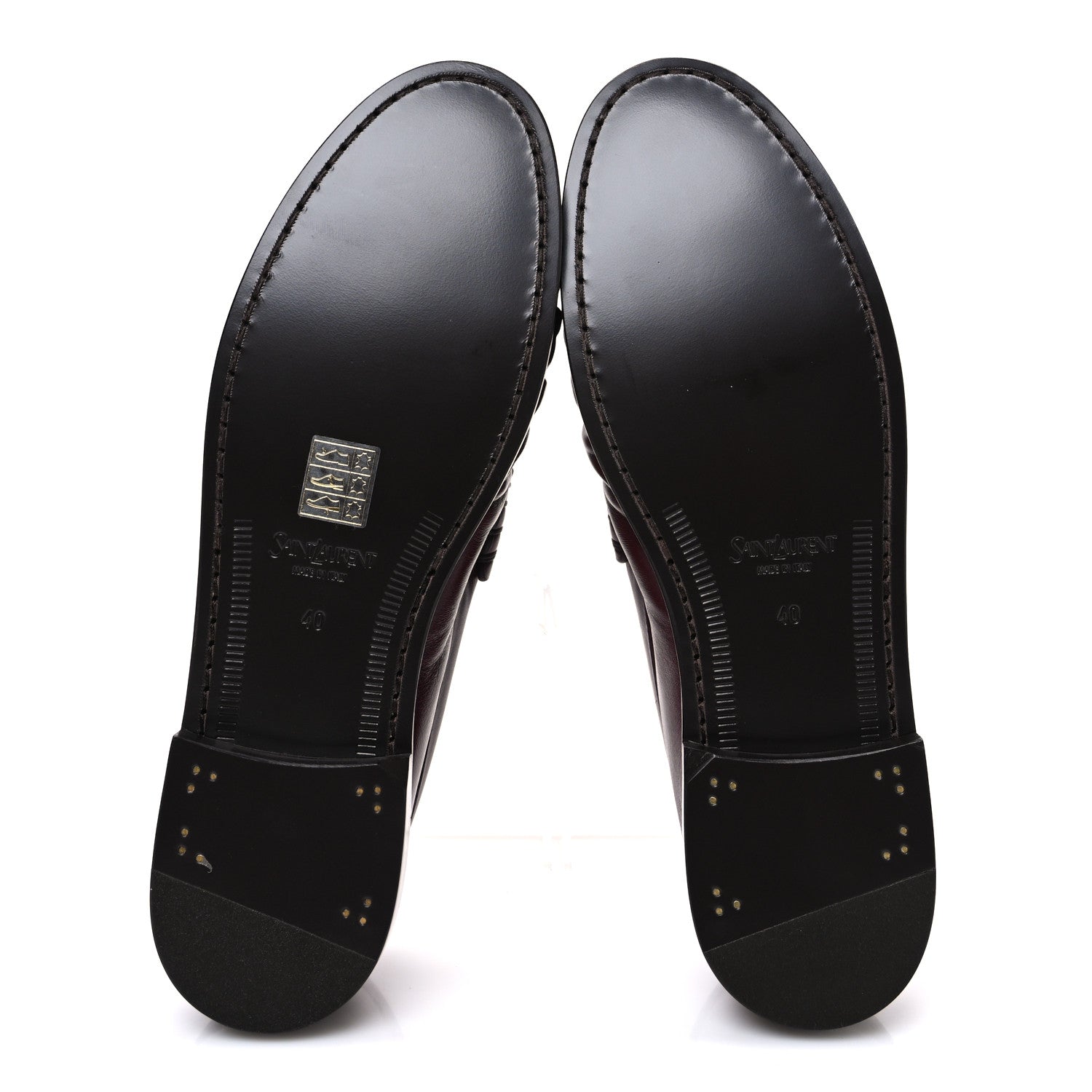 Saint Laurent Radiance Calfskin Le Loafer 15 Moccasin 40 Dark Ruby 7 of 11