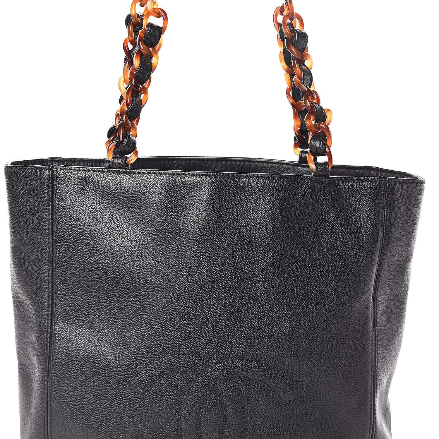 Chanel Caviar Bekko Chain CC Shopping Tote Black 8 of 10