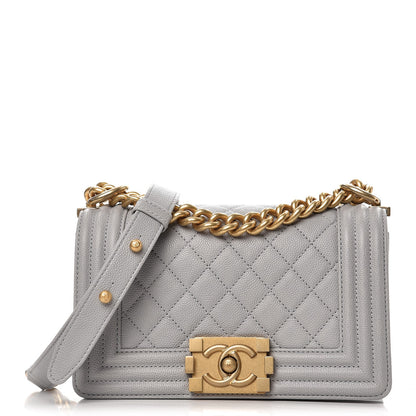 Chanel Caviar Quilted Small Boy Flap Grey 1 of 8