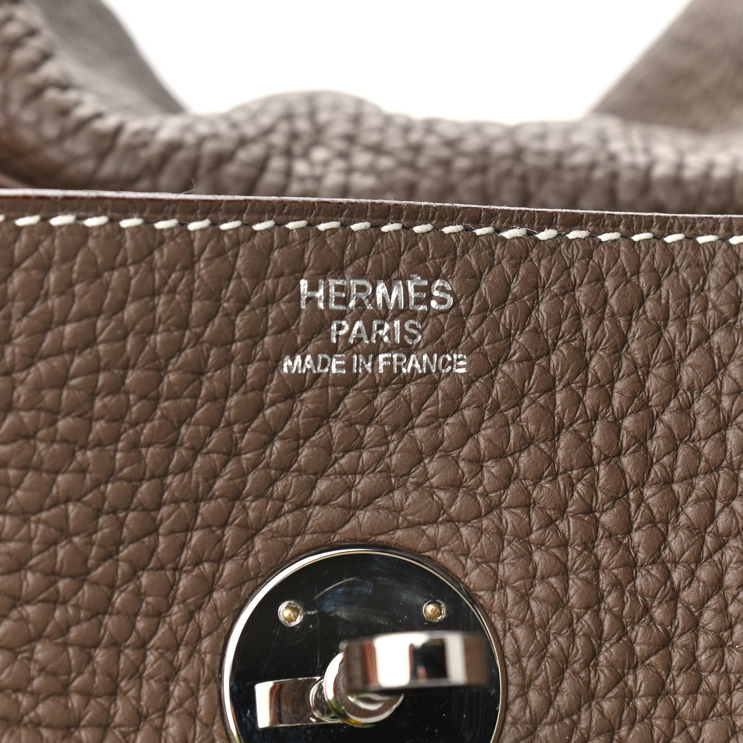 Hermes Taurillon Clemence Lindy 30 Etoupe 8 of 9