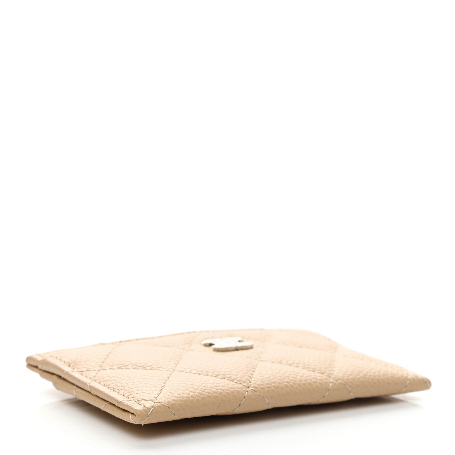 Chanel Caviar Quilted Card Holder Beige 4 of 9