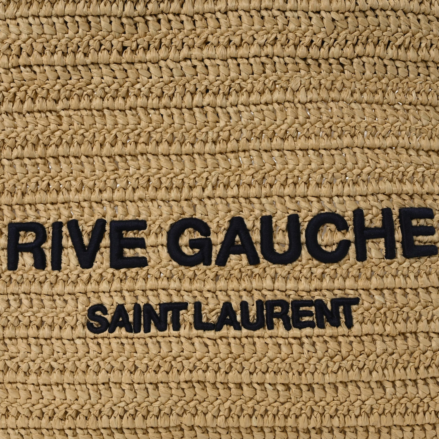 Saint Laurent Raffia Rive Gauche Tote Natural 8 of 10