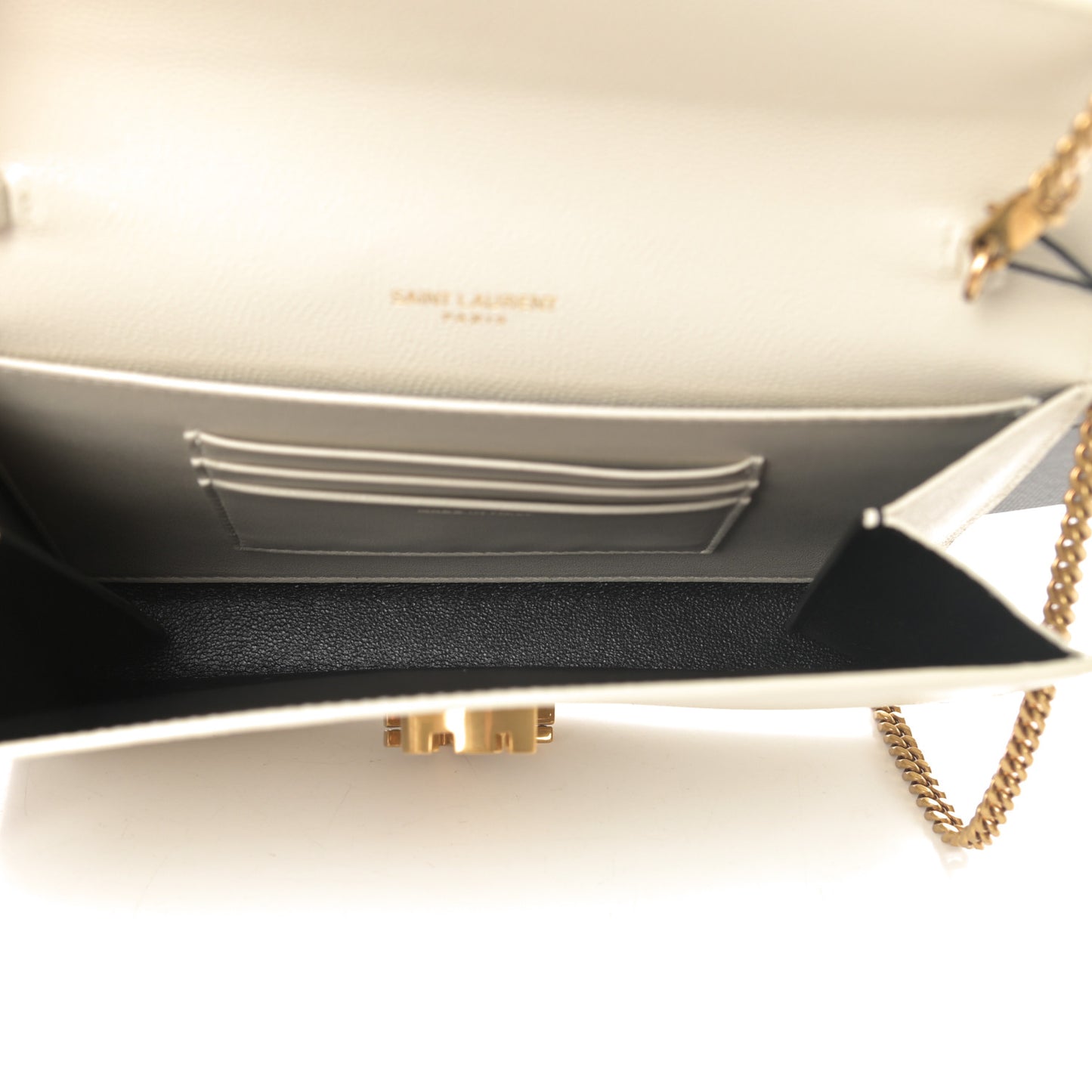 Grain De Poudre Monogram Cassandra Chain Wallet Crema Soft