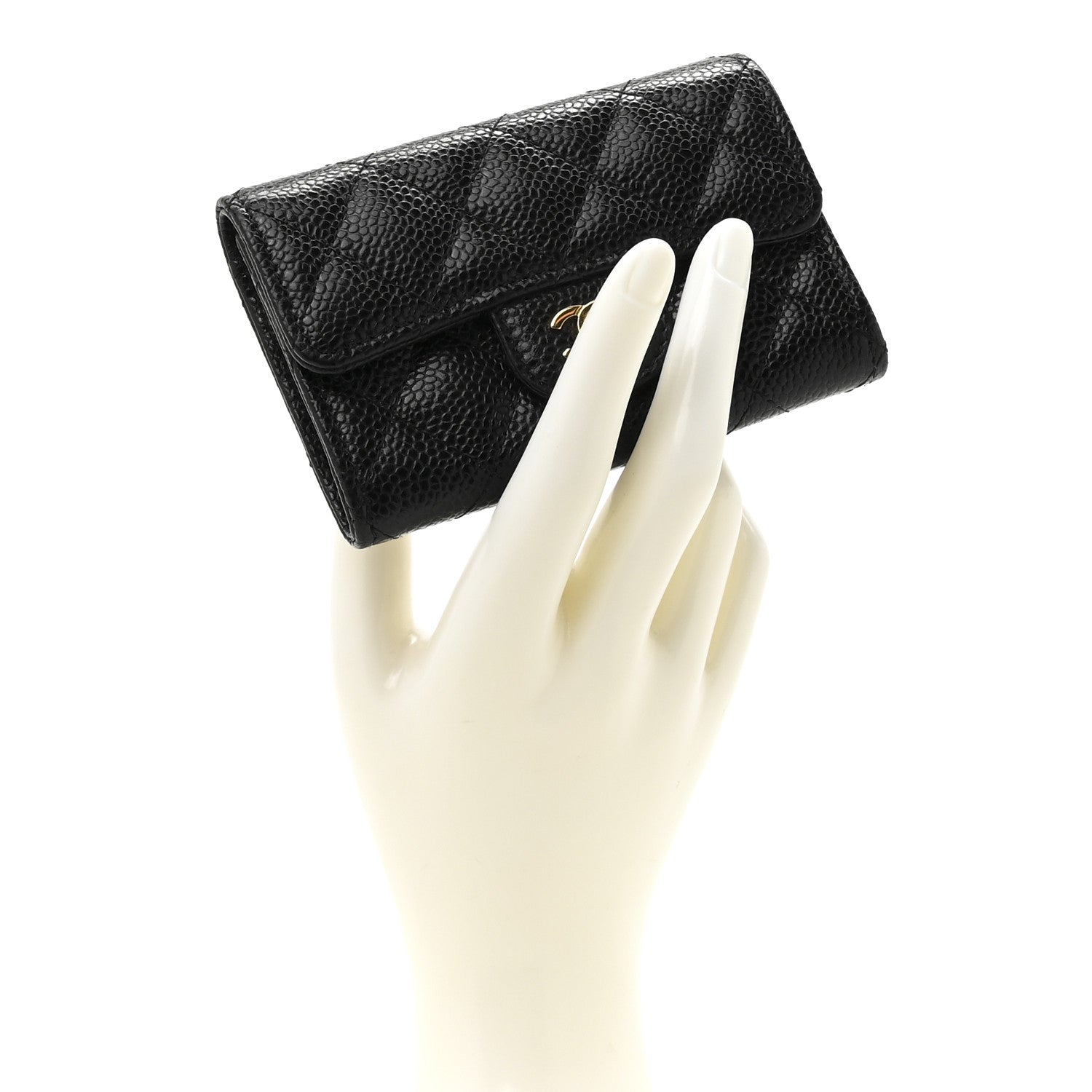 Chanel Caviar Quilted Flap Card Holder Black 2 of 9
