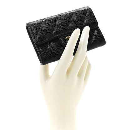 Chanel Caviar Quilted Flap Card Holder Black 2 of 9