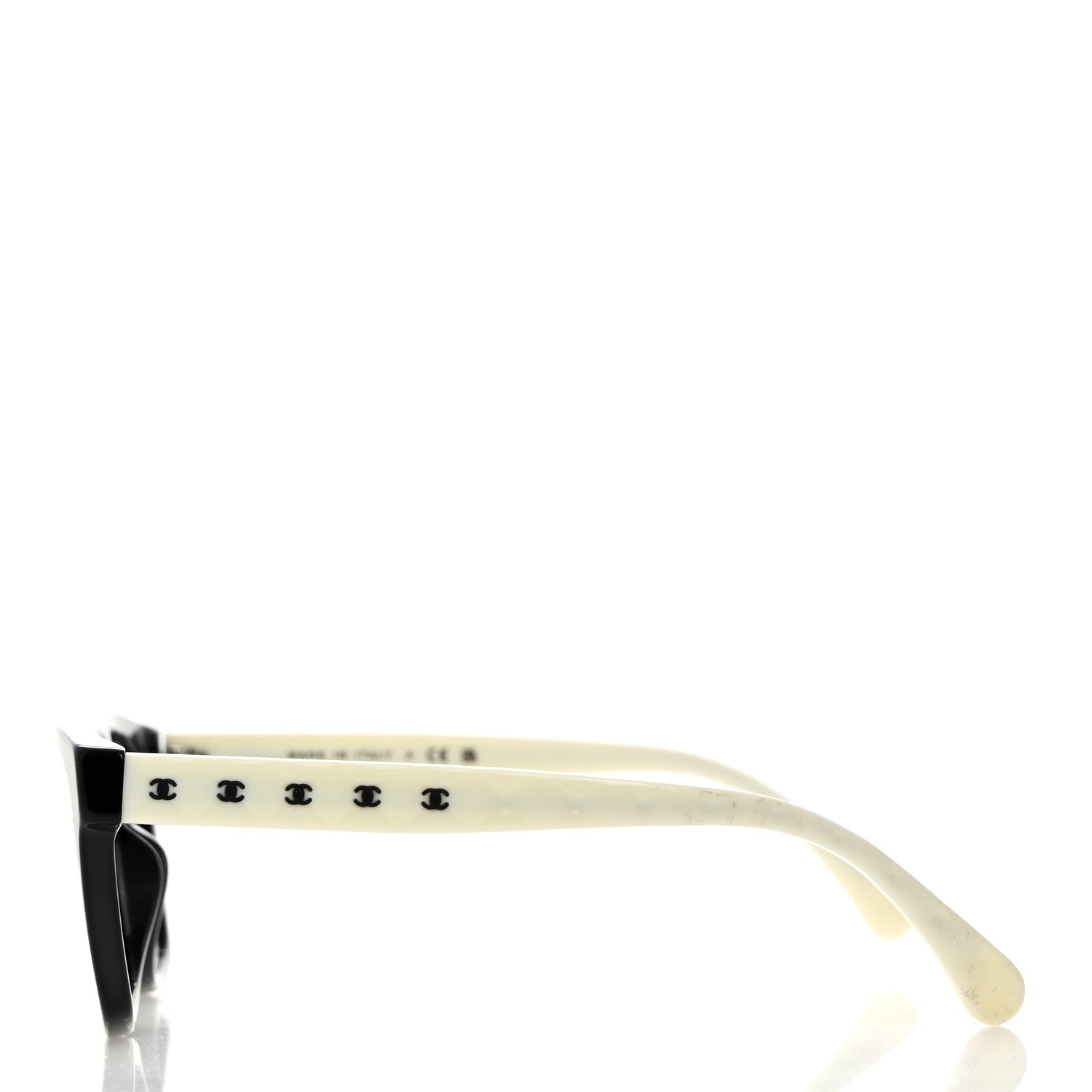 Chanel Acetate Quilted CC Square Sunglasses 5484-A White Black 3 of 7
