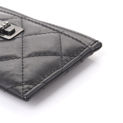 Chanel Aged Calfskin Quilted Reissue Card Holder So Black 7 of 11