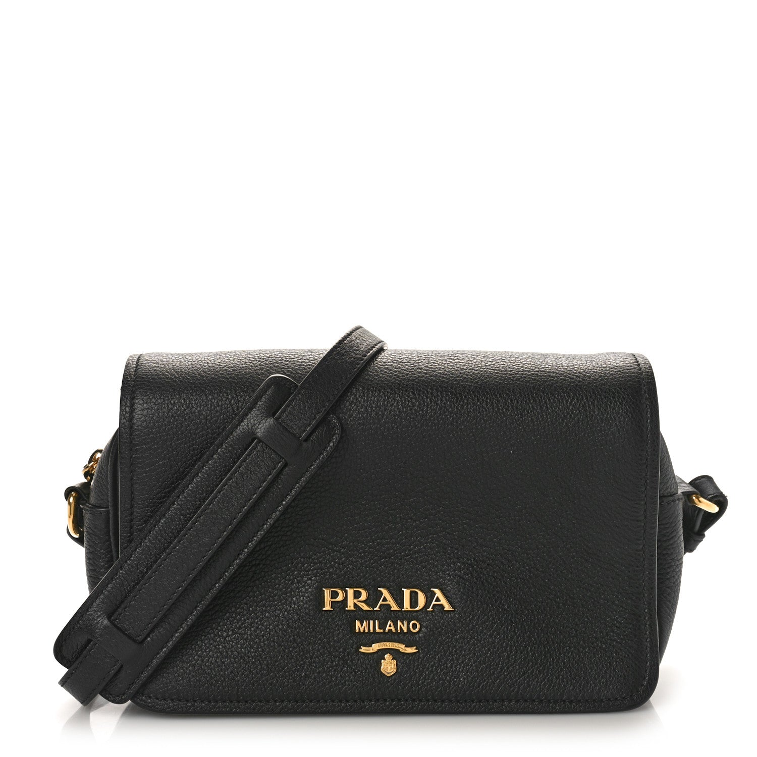 Prada Vitello Phenix Crossbody Bag Black 1 of 8