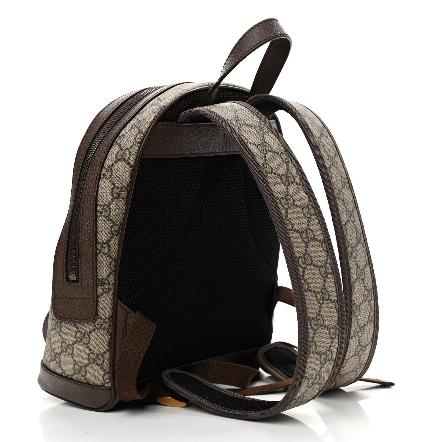 Gucci GG Supreme Monogram Calfskin Web Small Ophidia Day Backpack Beige Ebony New Acero 3 of 11