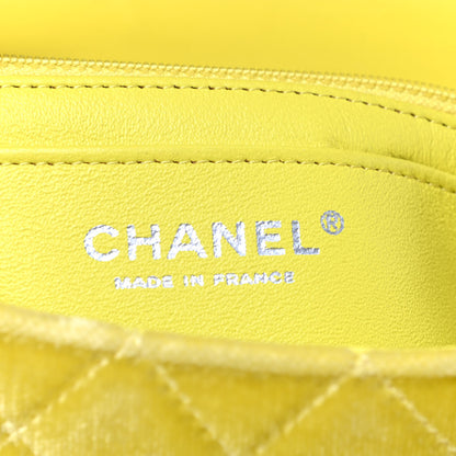Chanel Velvet Quilted Mini Rectangular Flap Yellow 6 of 9