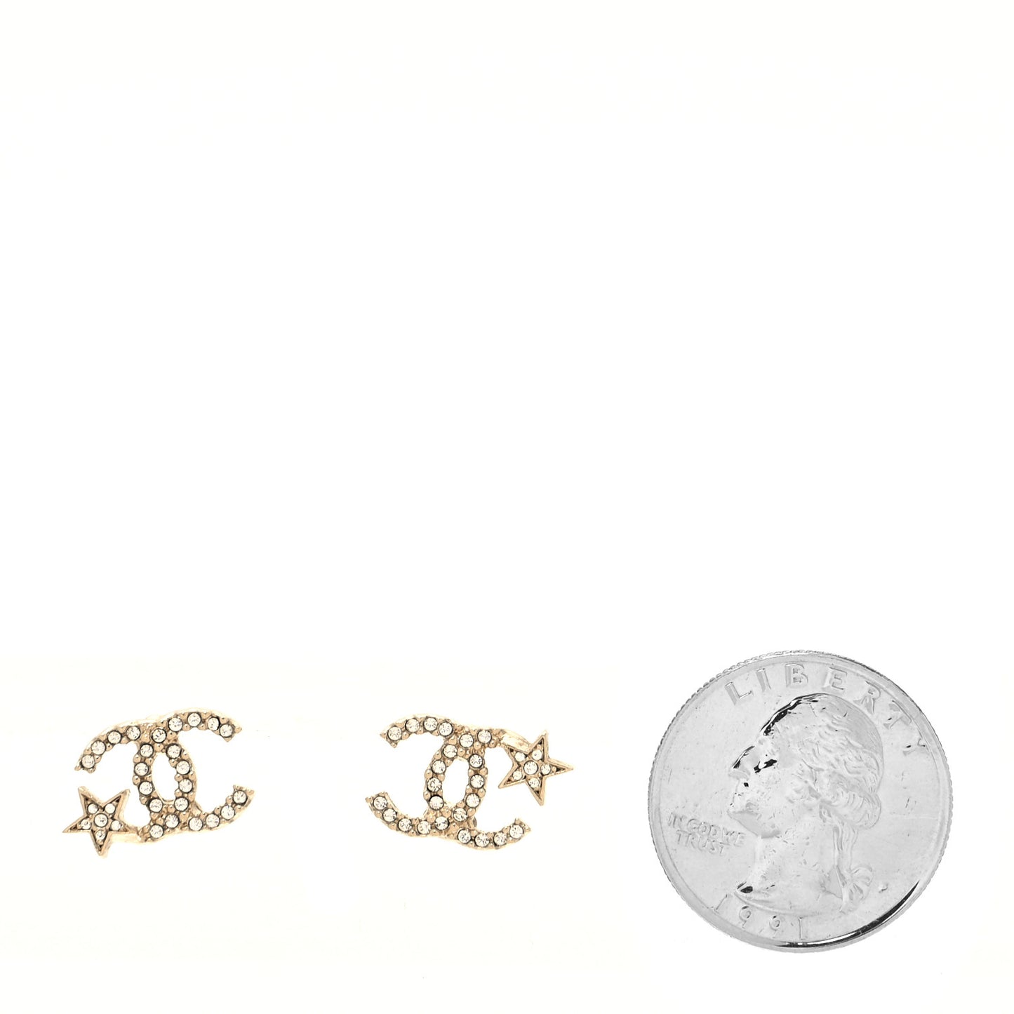 Crystal CC Starfall Earrings Gold