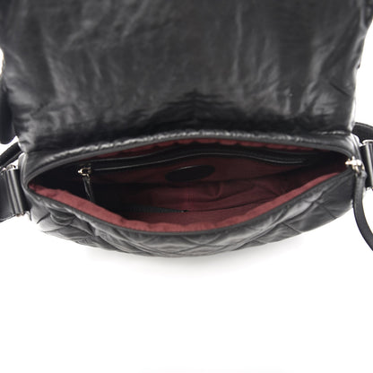 Chanel Coated Canvas Quilted Expandable Messenger Black 5 of 9