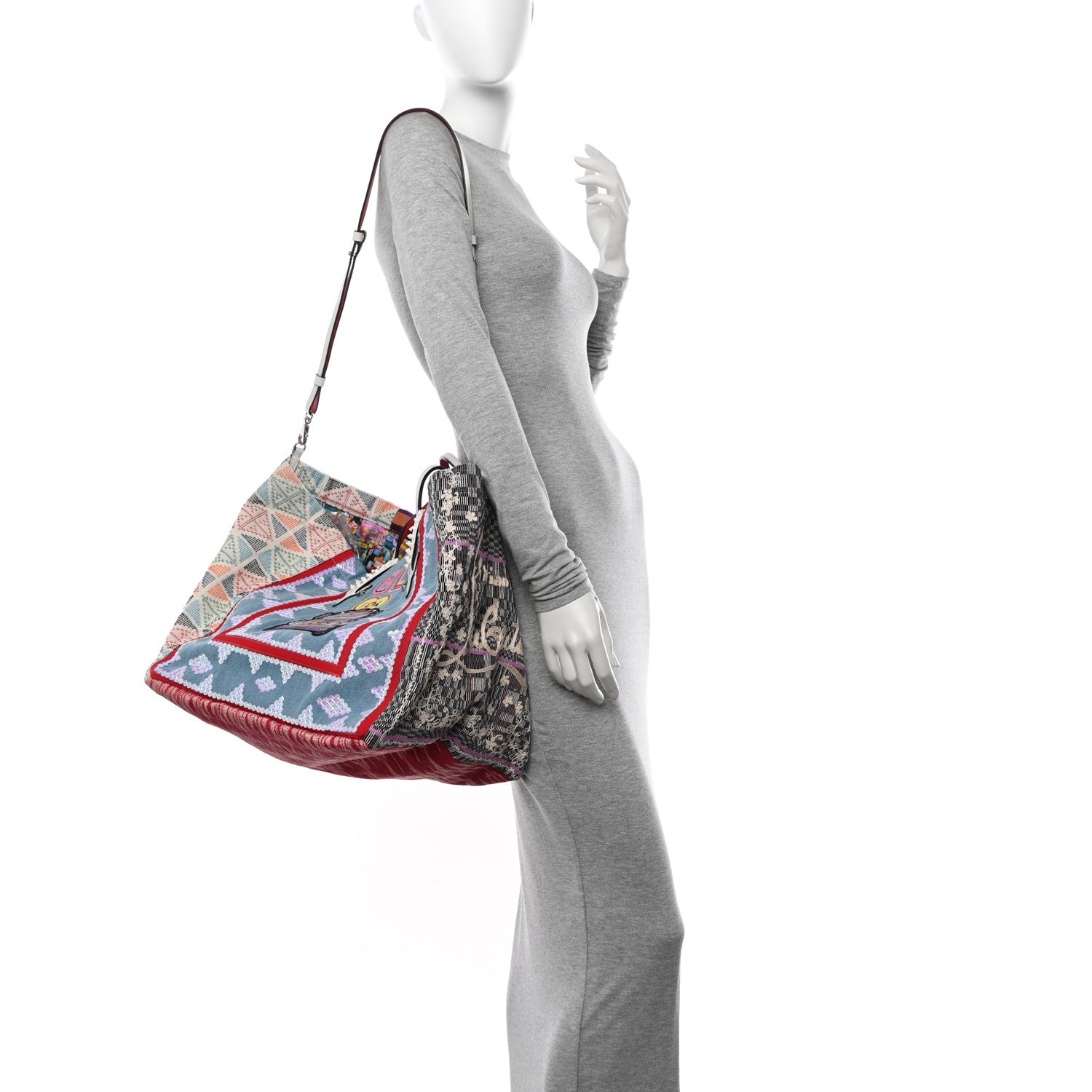 Christian Louboutin Jacquard Embellished Manilacaba Tote Multicolor 2 of 11