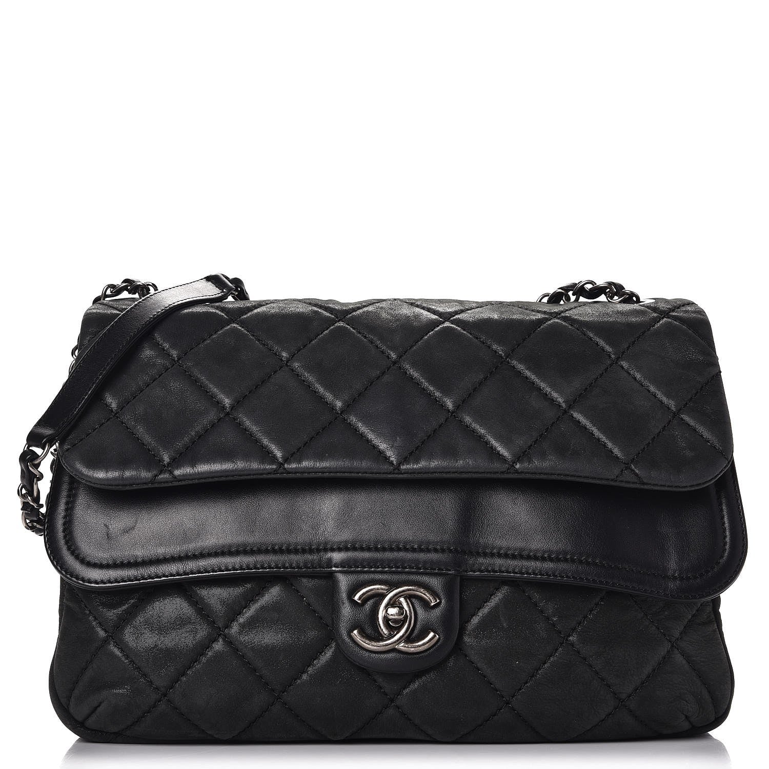 Chanel Iridescent Calfskin Jumbo In the Mix Double Flap Black 1 of 7