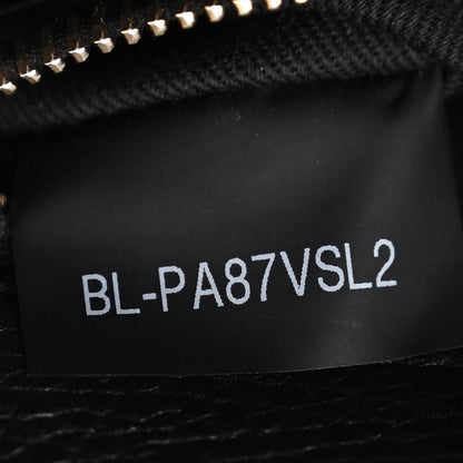 Valentino Garavani Grained Calfskin Rockstud Saddle Bag Black 7 of 11
