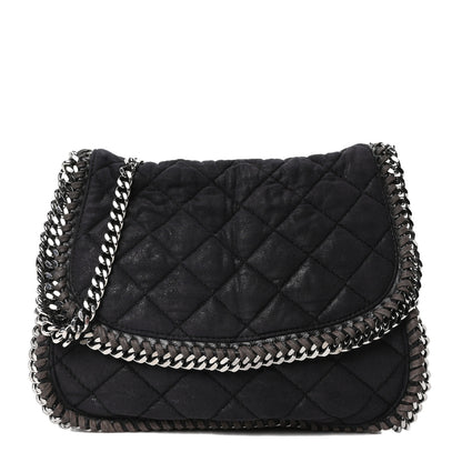 Stella McCartney Shaggy Deer Quilted Falabella Shoulder Bag Black 1 of 9