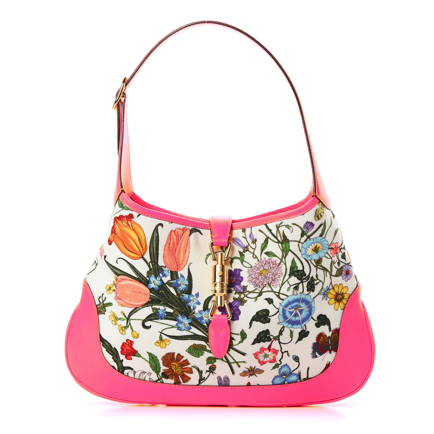 Canvas Flora Medium Jackie Hobo Fuchsia