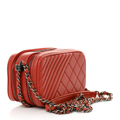 Chanel Lambskin Quilted Mini Coco Boy Camera Case Red 3 of 12