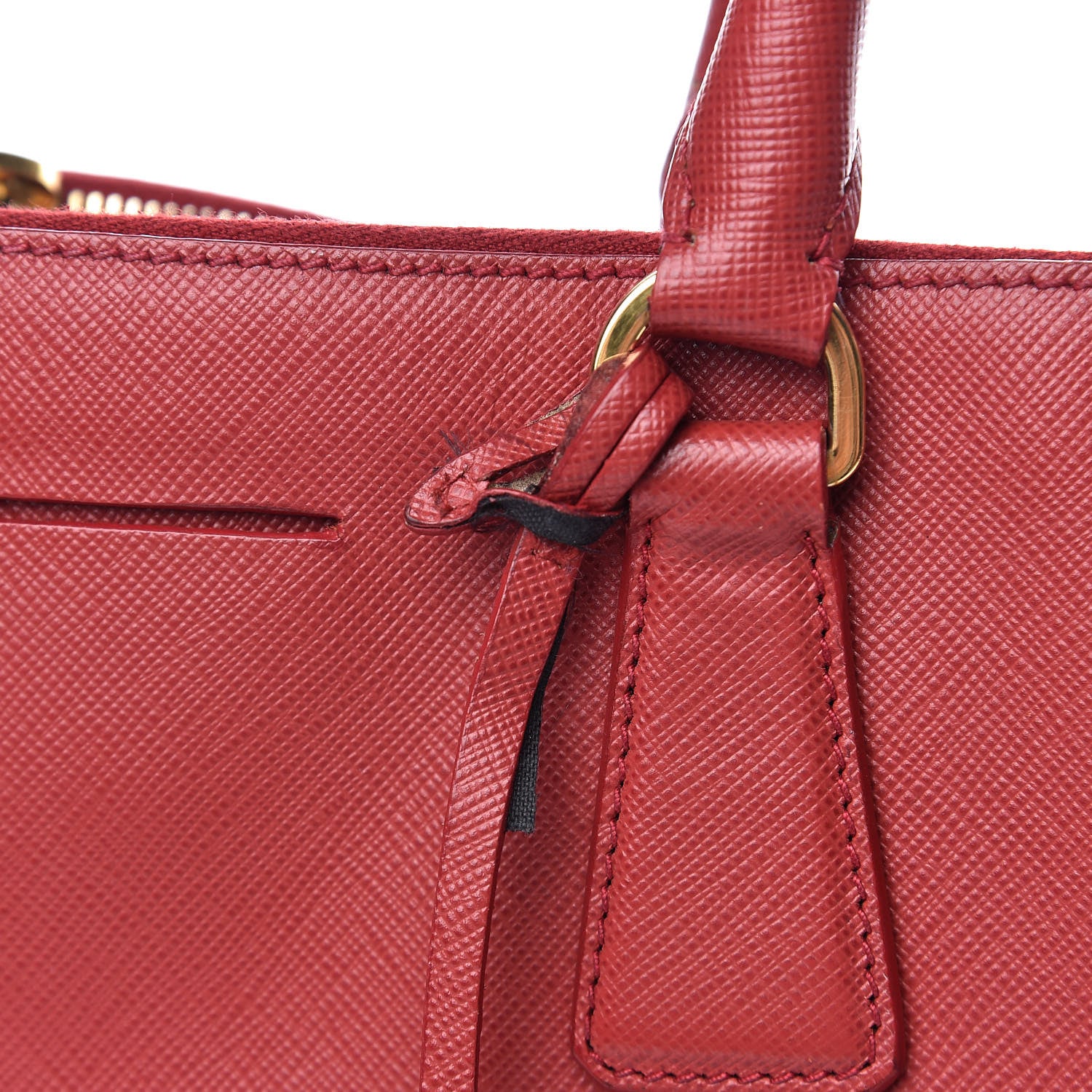 Prada Saffiano Large Galleria Double Zip Tote Fuoco 16 of 19