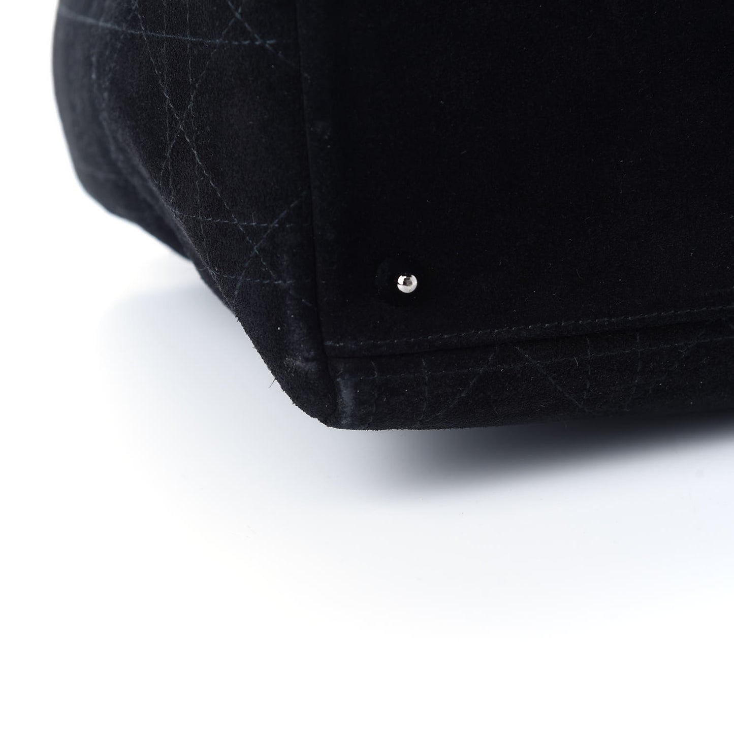 Suede Cannage Medium Lady Dior Black