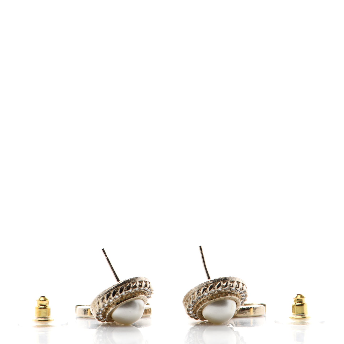 Crystal Pearl Bow-tiful CC Drop Earrings Gold