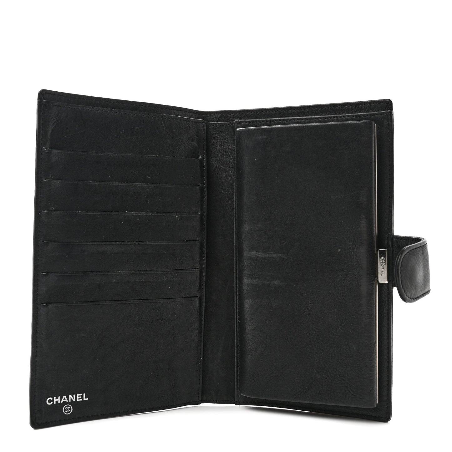 Calfskin Timeless French Wallet Black