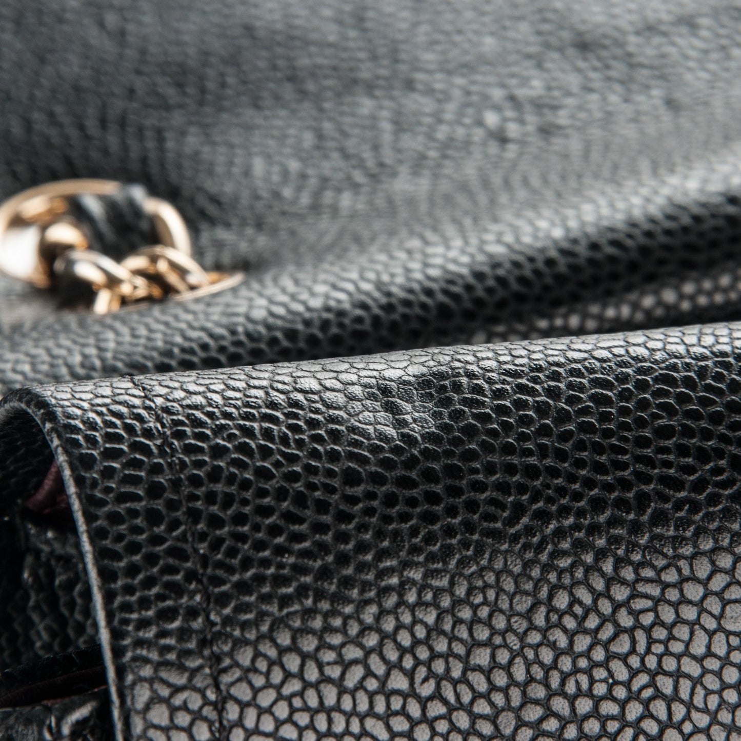 Caviar Quilted Maxi Double Flap Black
