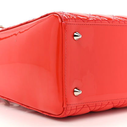 Christian Dior Patent Cannage Medium Lady Dior Red 10 of 15