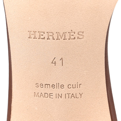 Hermes Calfskin Oasis Sandals 41 Gold 8 of 10