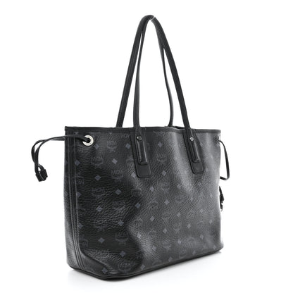 MCM Grained Calfskin Visetos Medium Liz Reversible Shopper Tote Black 3 of 17