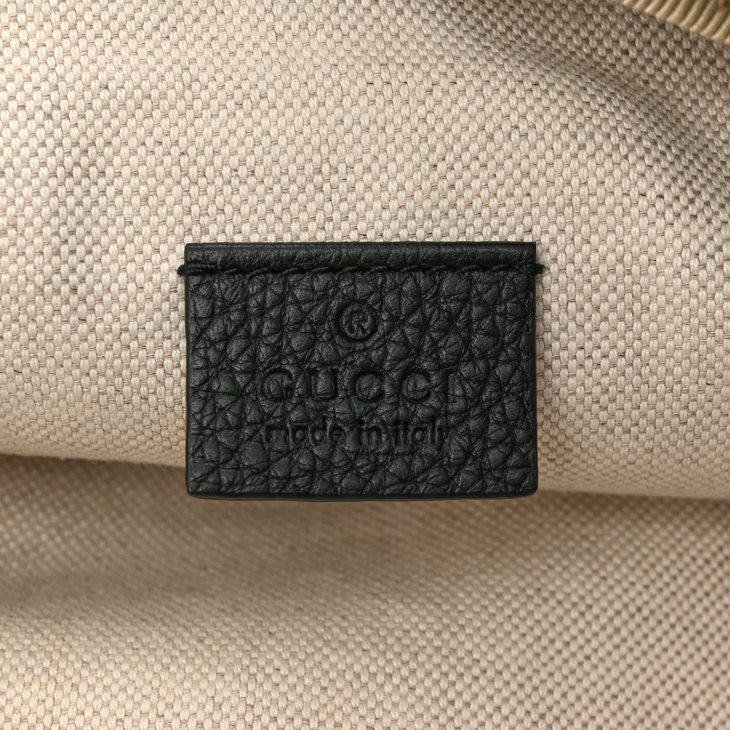 Grained Calfskin Logo Belt Bag Black