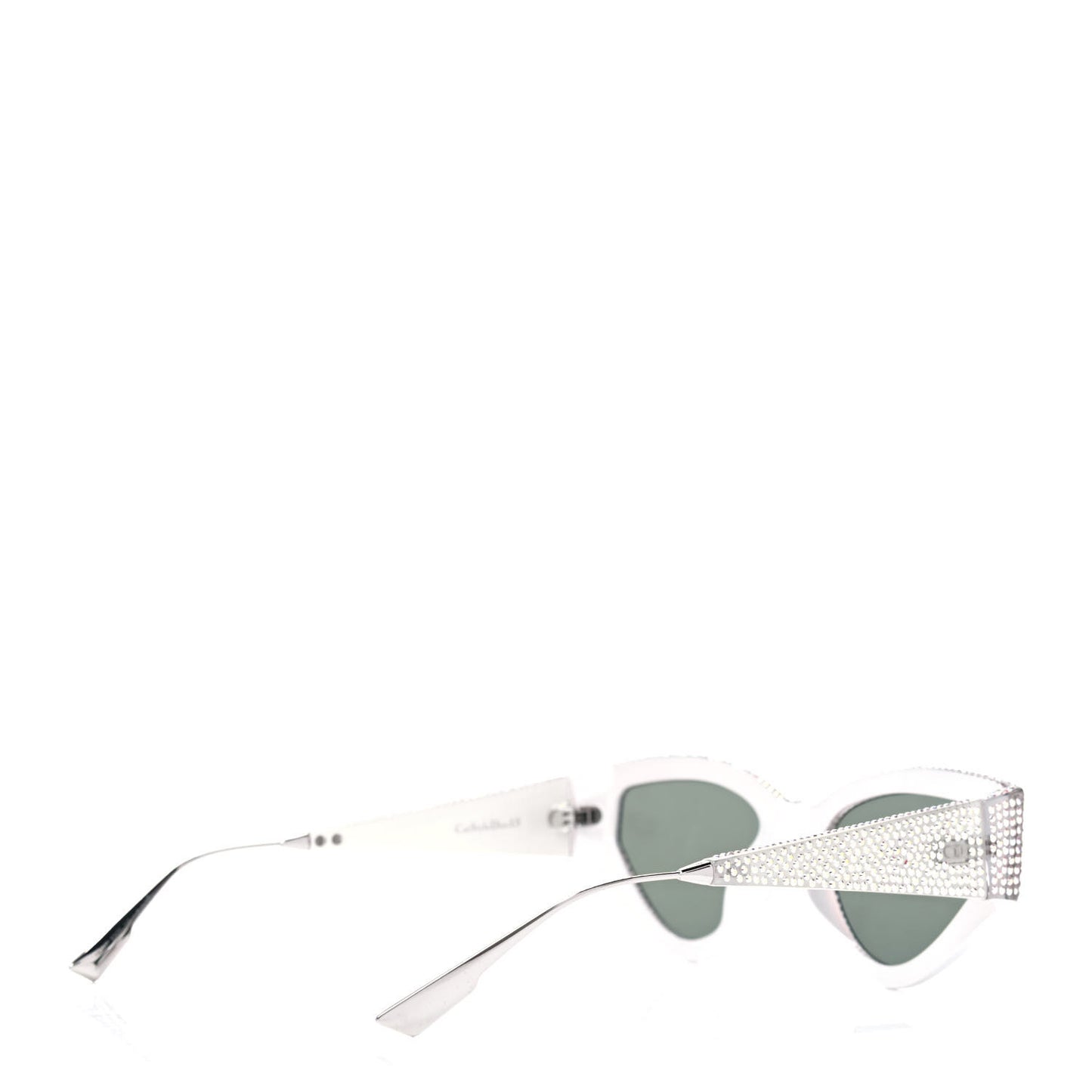 Acetate Crystal CatStyleDior1S Sunglasses Silver
