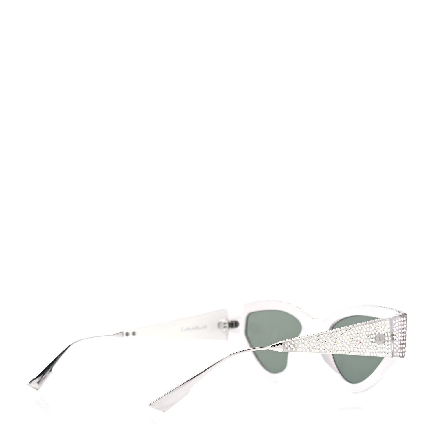 Christian Dior Acetate Crystal CatStyleDior1S Sunglasses Silver 4 of 4