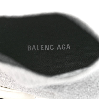 Balenciaga Laminated Knit Bi-Color Sole Womens Speed 2.0 Sneakers 37 Silver White Black 7 of 9