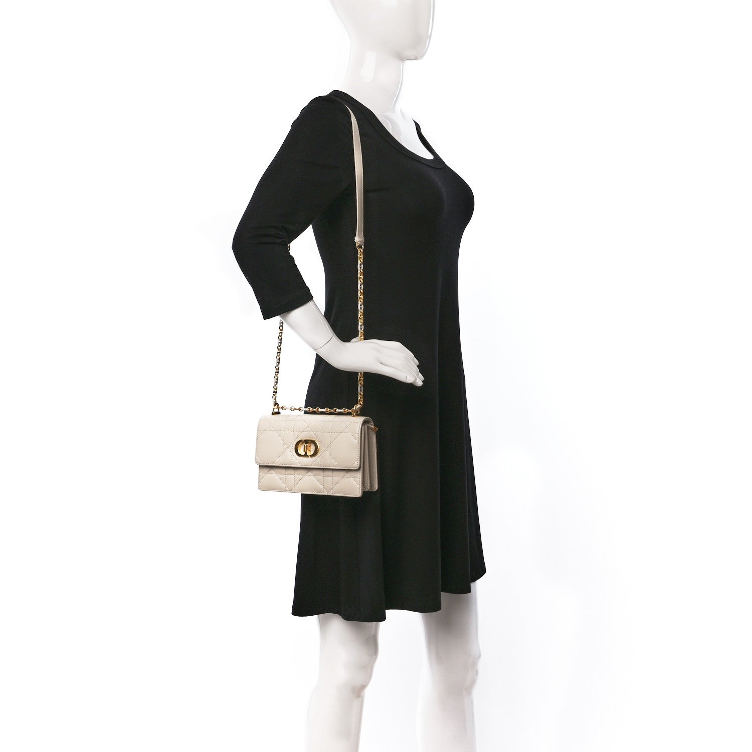 Christian Dior Lambskin Macrocannage Mini Miss Caro Bag Caramel Beige 2 of 9