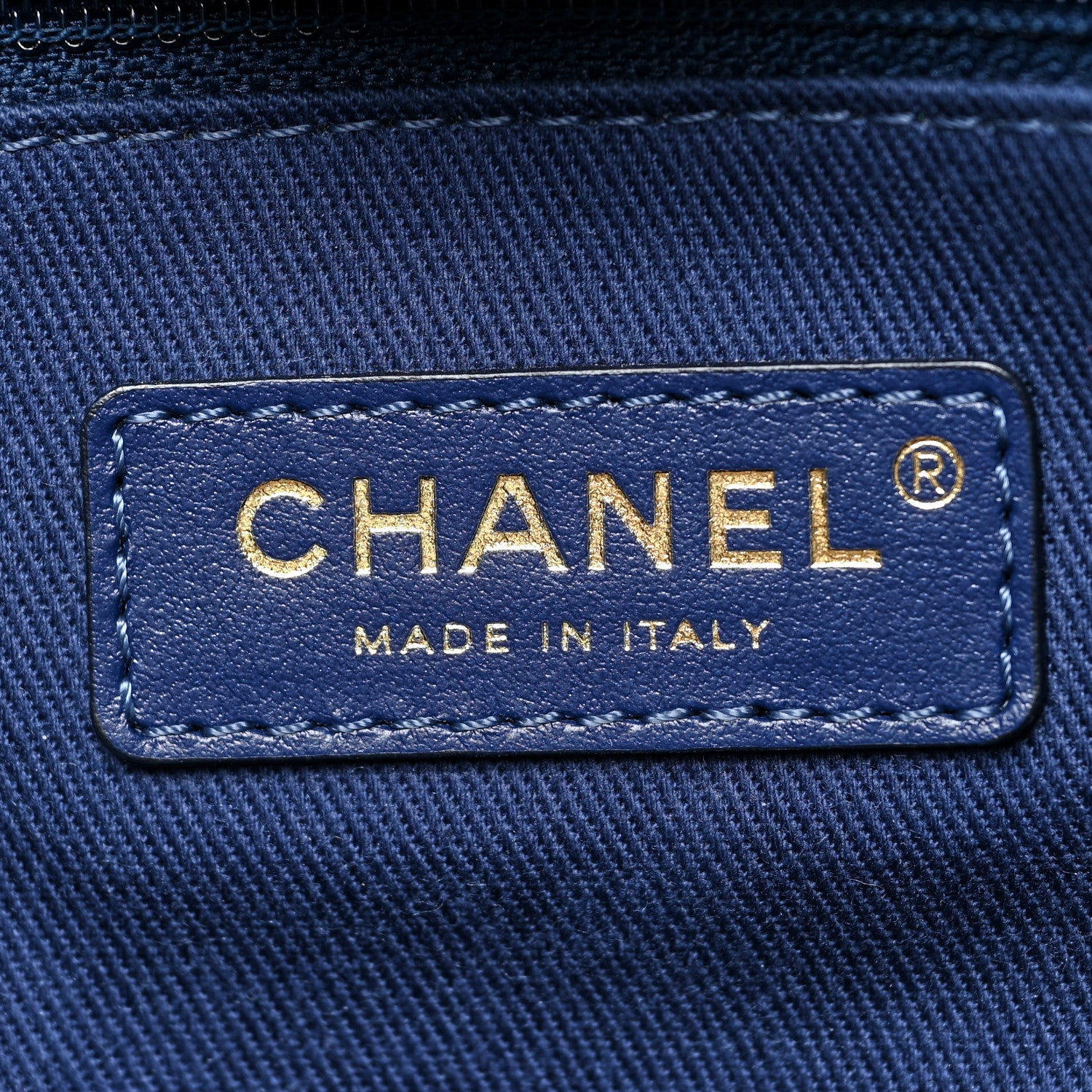 Chanel Woven Straw Raffia Striped Medium Deauville Tote Navy Blue 6 of 14