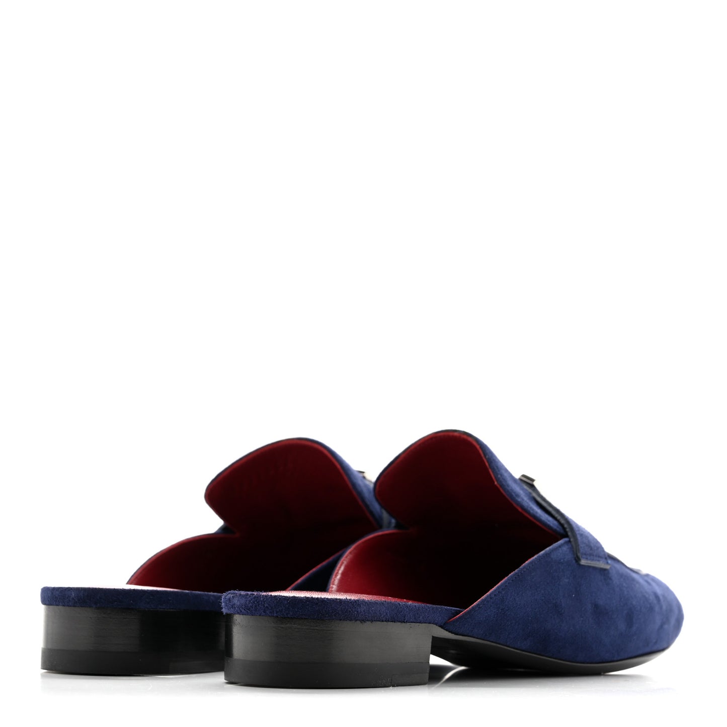 Suede Goatskin Trocadero Mule 38.5 Bleu Diplomatique