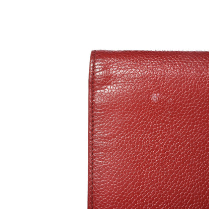 Chanel Caviar Timeless CC Yen Wallet Red 10 of 12