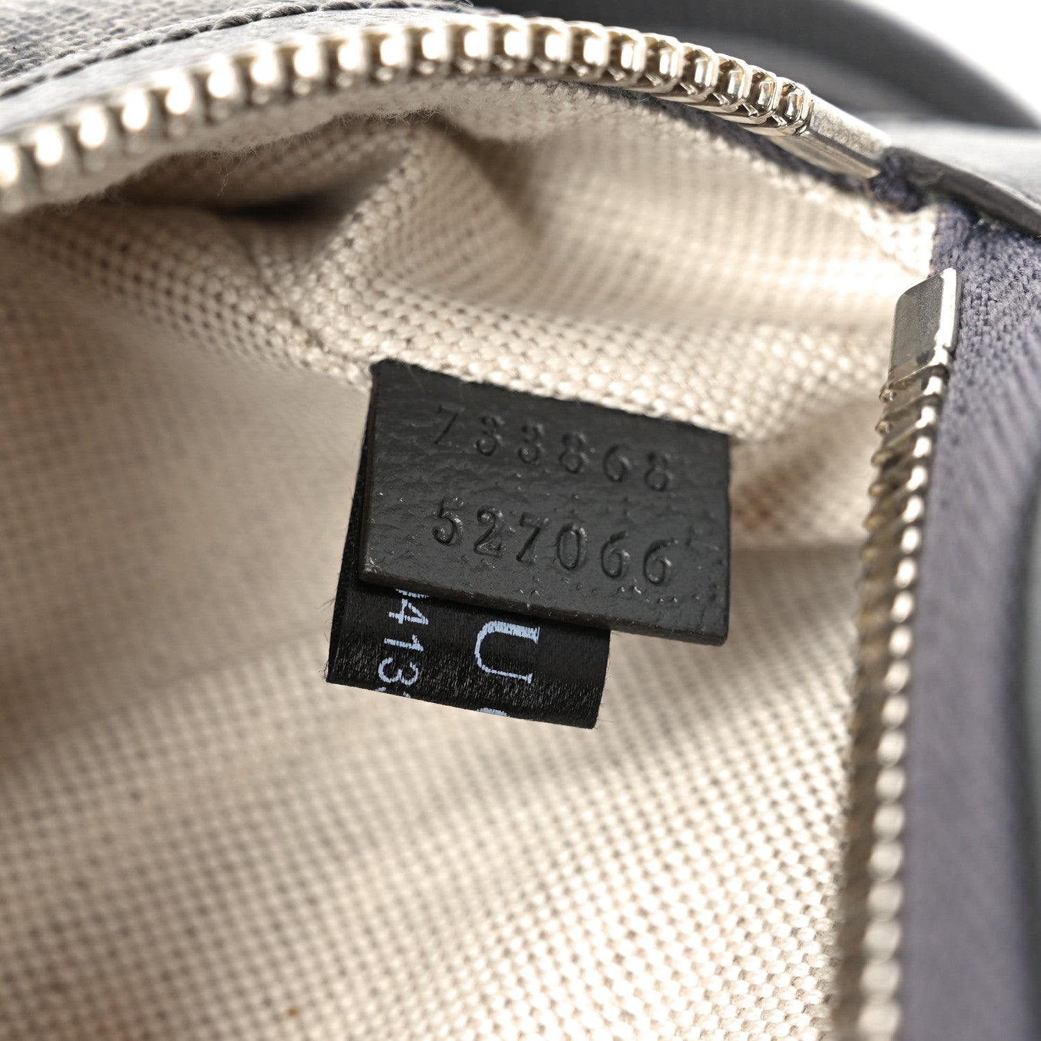 Gucci GG Supreme Monogram Textured Dollar Calfskin Ophidia Belt Bag Grey Black Graphite Grey 7 of 9