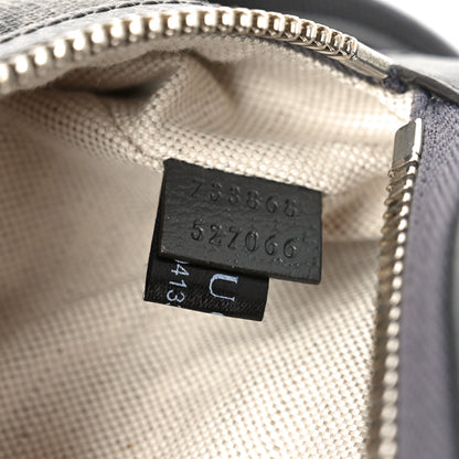 Gucci GG Supreme Monogram Textured Dollar Calfskin Ophidia Belt Bag Grey Black Graphite Grey 7 of 9