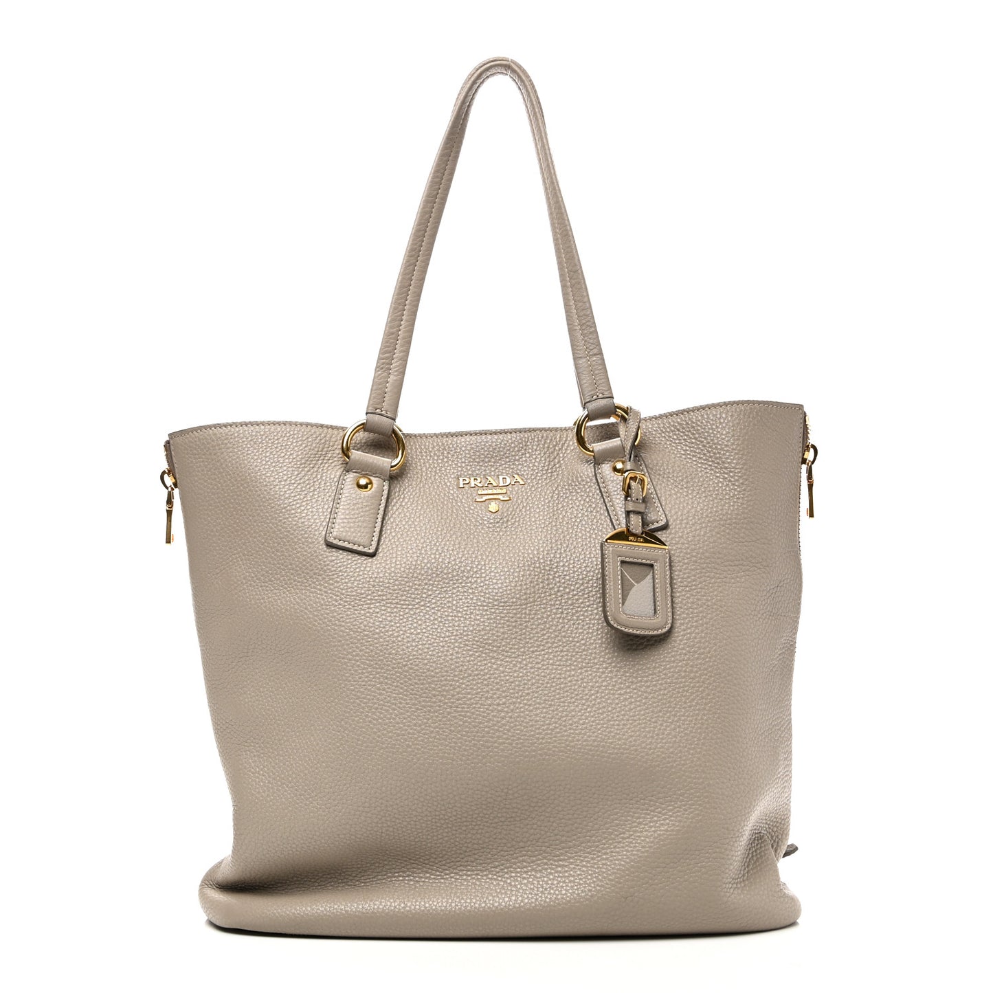 Vitello Phenix Side Zip Tote Argilla