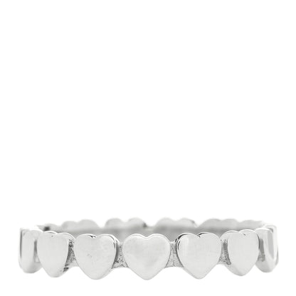Tiffany Sterling Silver Paloma Picasso Crown Hearts Band Ring 53 6.5 1 of 3