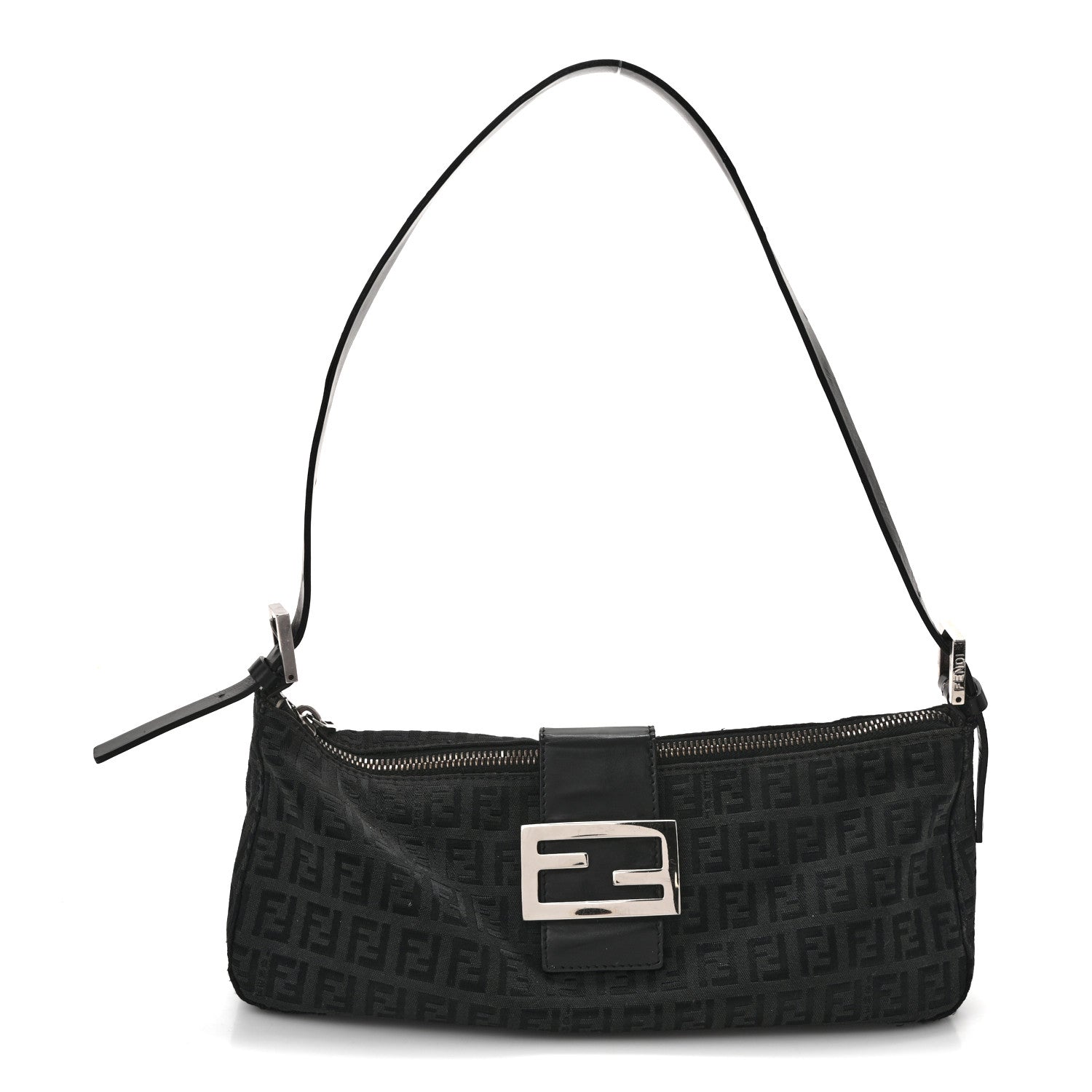 Fendi Zucchino Baguette Black 1 of 17