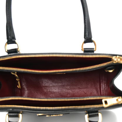 Prada Saffiano Vernice Mini Galleria Double Zip Black 5 of 9