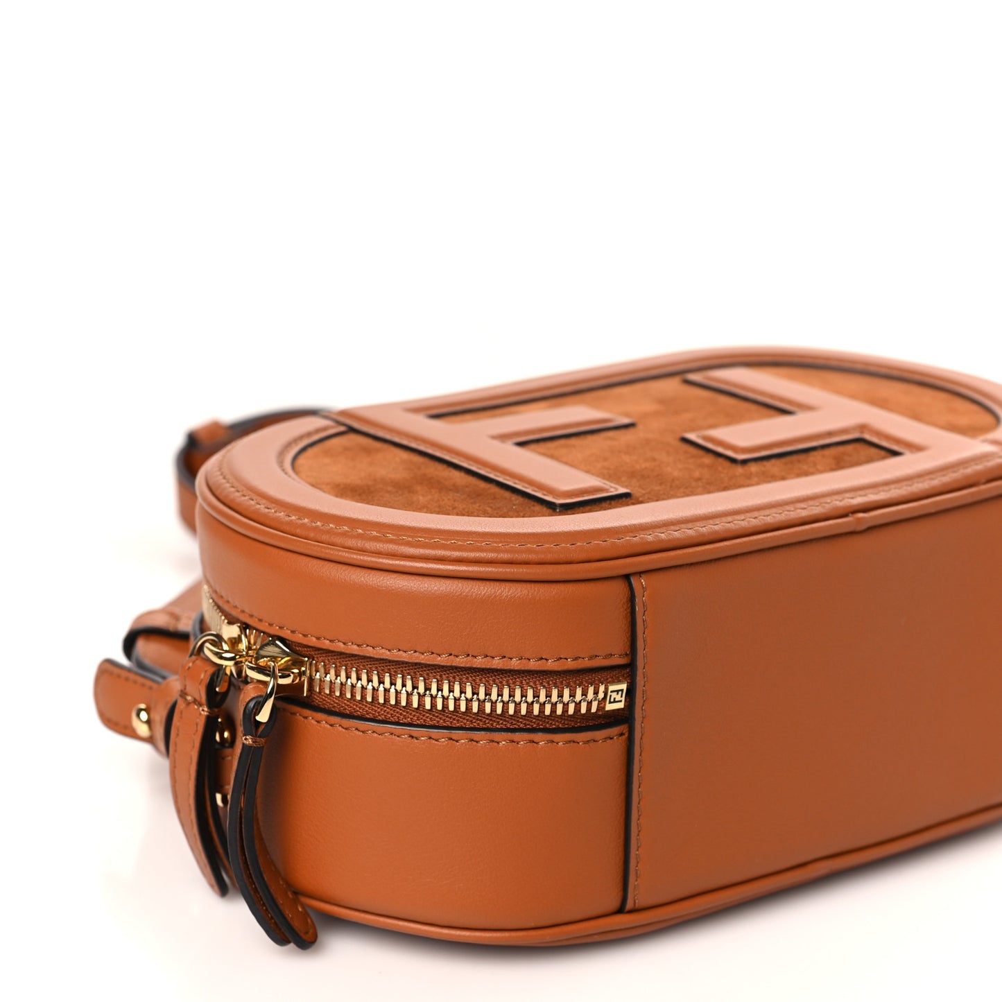 Vitello Grace Camoscio O'Lock Mini Camera Case Cuoio