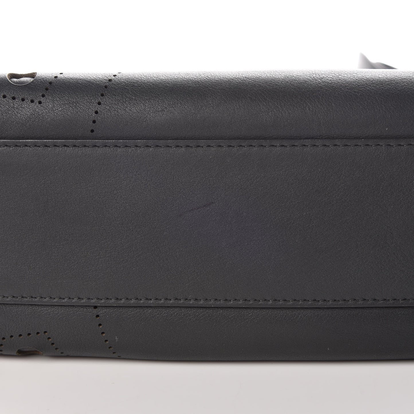 Veau Soyeux Perforated Blackout Hardware Mini City Gris Fossile
