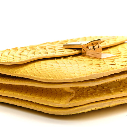 Celine Python Medium Classic Box Yellow 6 of 10
