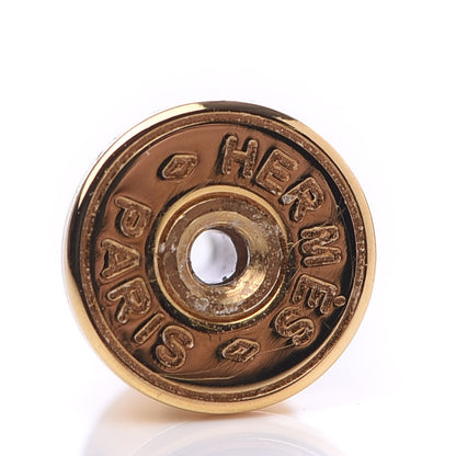 Hermes Gold Lacquered Pop H Earrings Black 5 of 6