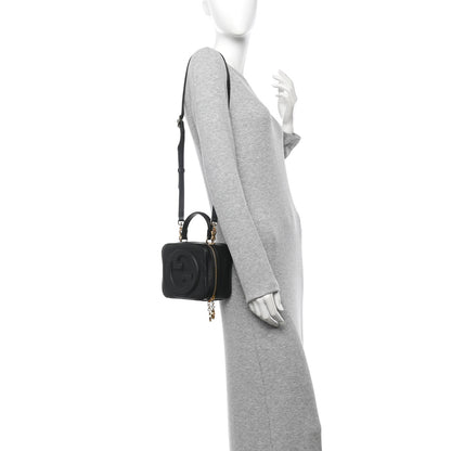 Gucci Sakai Be Green Calfskin Diagonal Stitched Blondie Top Handle Bag Black 2 of 12